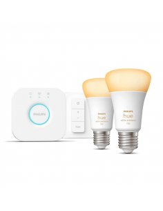 Kit de inicio Hue: Hue Dimmer switch + paquete de tres bombillas LED E27 +  Hue Bridge