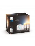 Starter kit 2 lâmpadas inteligentes E27 Ambiente branco + embalagem dimmer