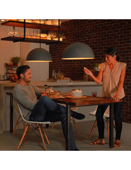 Starter kit 2 lâmpadas inteligentes E27 Ambiente branco + dimmer ambiente