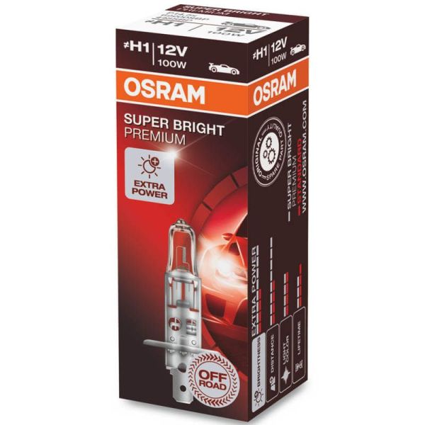 Bombilla H1 100W Super Bright Premium Off-Road 12V 62200SBP | LeonLeds