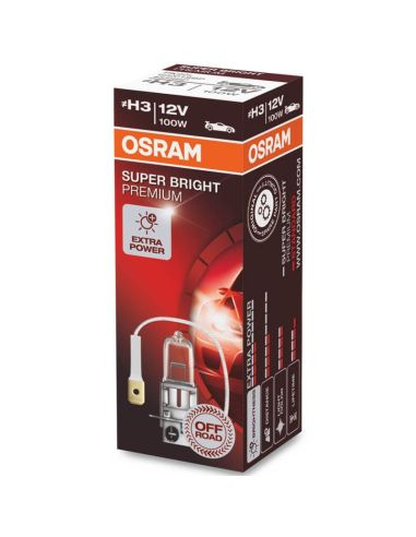 Lâmpada H3 de 100W muito potente 12V Super Bright Premium 2.300Lm 62201SBP | leonleds