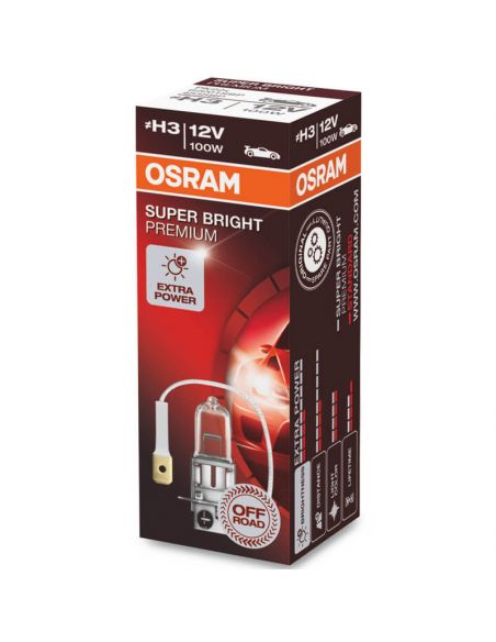 Bombilla H3 de 100W muy potente 12V Super Bright Premium 2.300Lm 62201SBP | LeonLeds