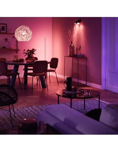 Kit de inicio 3 bombillas inteligentes E27 color ambiance y Hue Bridge ambiente