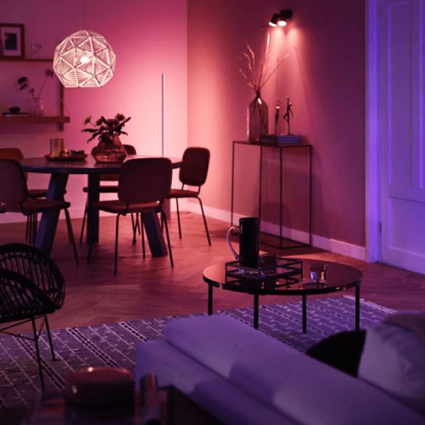 Kit de inicio 3 bombillas inteligentes E27 color ambiance y Hue Bridge ambiente