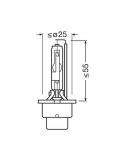 Dimensiones Bombilla Xenon D4S Night Breaker Laser Next Generation 66440XNN Osram | LeonLeds