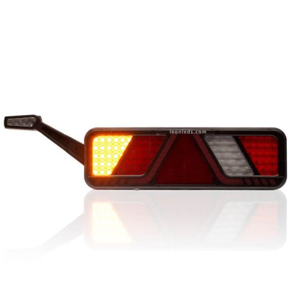 Piloto trasero LED con cuerno y triangulo FT-700 con conector 7 Pin  Fristom | LeonLeds