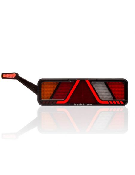 Piloto trasero LED con cuerno y triangulo FT-700 con cable Fristom | LeonLeds