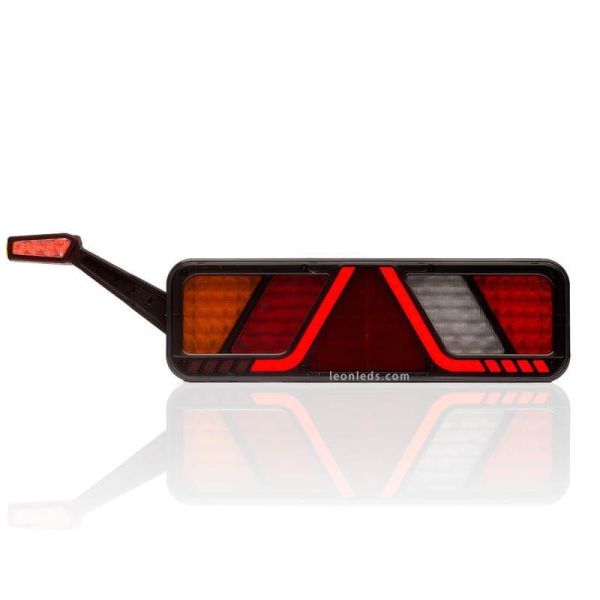 Piloto trasero LED con cuerno y triangulo FT-700 con cable Fristom | LeonLeds