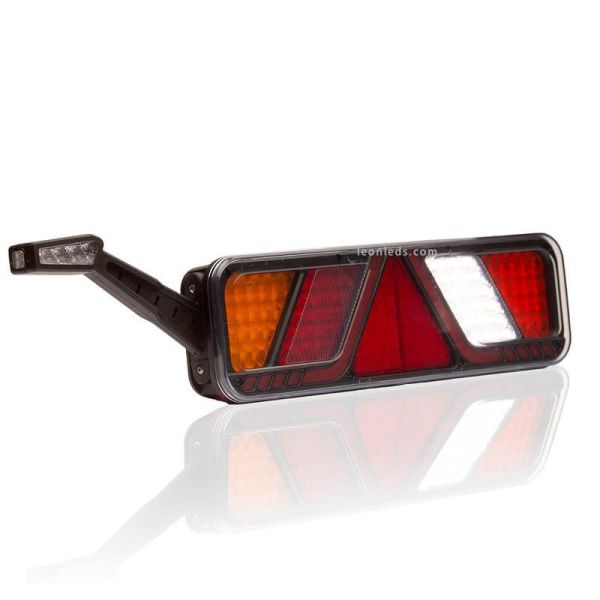 Piloto trasero LED con cuerno y triangulo FT-700 con conector 7 Pin  Fristom | LeonLeds