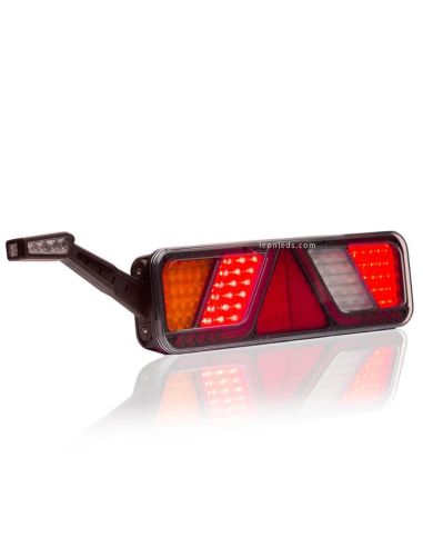 Piloto trasero LED con cuerno y triangulo FT-700 con conector 7 Pin  Fristom | LeonLeds