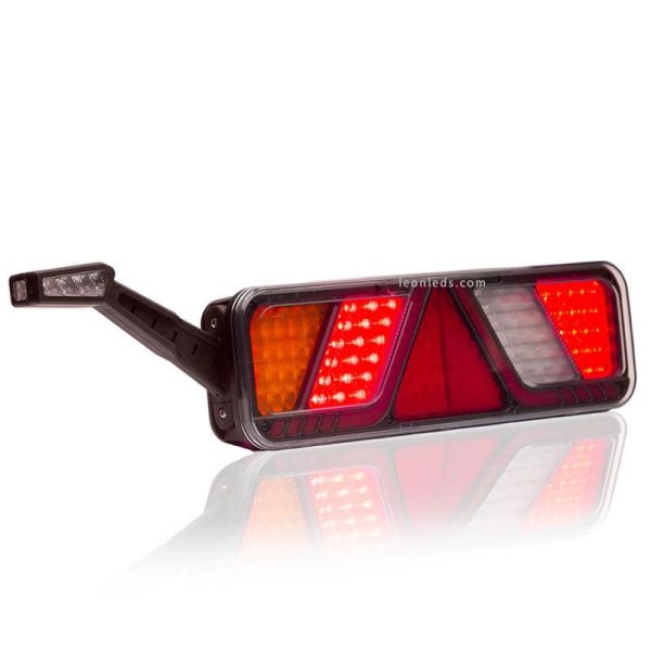 Piloto trasero LED con cuerno y triangulo FT-700 con conector 7 Pin  Fristom | LeonLeds