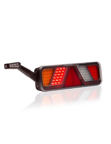 Piloto trasero LED con cuerno y triangulo FT-700 con conector 7 Pin  Fristom | LeonLeds