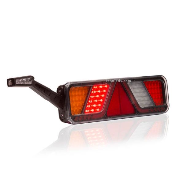 Piloto trasero LED con cuerno y triangulo FT-700 con conector 7 Pin  Fristom | LeonLeds