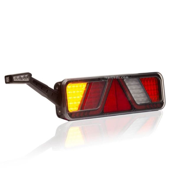 Piloto trasero LED con cuerno y triangulo FT-700 con conector 7 Pin  Fristom | LeonLeds