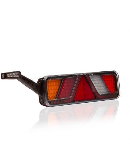 Piloto trasero LED con cuerno y triangulo FT-700 con conector 7 Pin  Fristom | LeonLeds