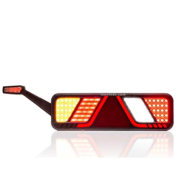 Piloto trasero LED con cuerno y triangulo FT-700 con conector 7 Pin  Fristom | LeonLeds