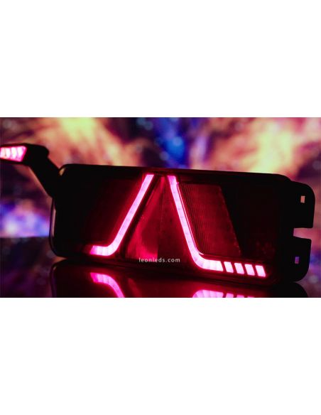 Lanterna traseira LED com triângulo com Can Bus No Fault mark ou DTCs integrados FT-700 | leonleds