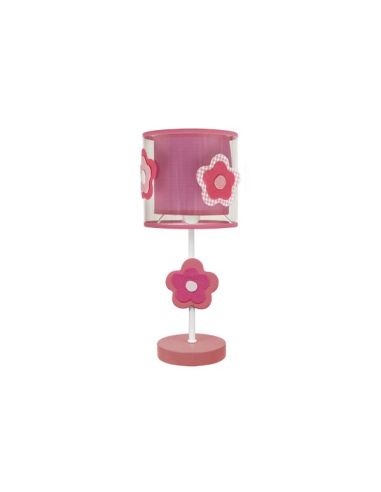 Lámpara Sobremesa Serie Flor Rosa 1xE14