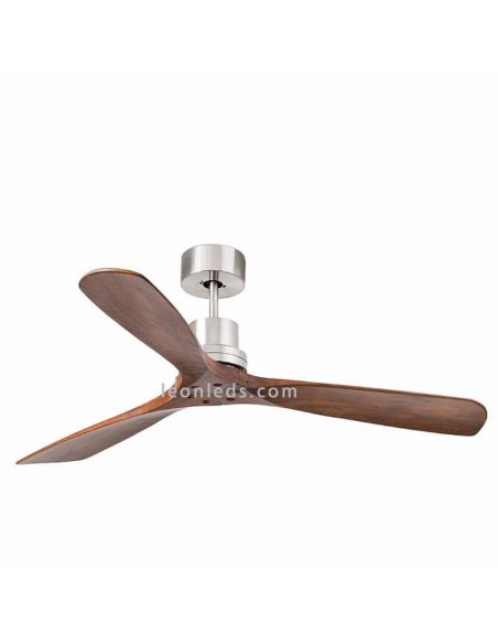 ✅ Ventilador de Teto Lantau Nogueira Escura 33370 | LeonLeds Fans Faro