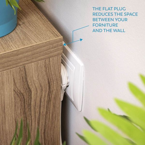 Multiprise 5 prises Garza 420044 avec interrupteur lumineux et fiche plate, câble de 1,4 m | LeonLeds