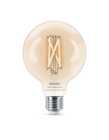 Lâmpada LED Globo com filamento transparente 7W - 60W G95 Philips | leonleds