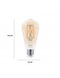 Dimensiones Bombilla LED ST64 inteligente 7W - 60W G95 E27 2.700K - 6.500K Wiz Connect 8719514372245 | LeonLeds