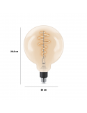 Dimensiones Bombilla LED Globo inteligente G200 de cristal transparente 6,7W - 40W G200 8719514372146 | LeonLeds