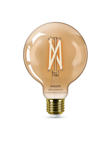 Bombilla LED G95 de cristal ambar 7W - 50W 8719514372207 Philips | LeonLeds