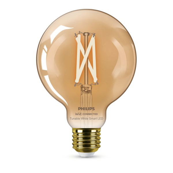 Bombilla LED G95 de cristal ambar 7W - 50W 8719514372207 Philips | LeonLeds