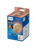 Bombilla LED G95 de cristal ambar 7W - 50W 8719514372207 Philips | LeonLeds