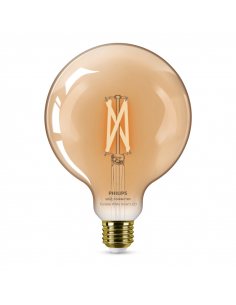 Bombilla LED G120 de cristal ambar 7W - 50W 2.000K - 5.000K  8719514372122 | LeonLeds 2