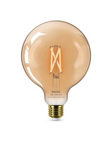 Bombilla LED G120 de cristal ambar 7W - 50W 2.000K - 5.000K  8719514372122 | LeonLeds