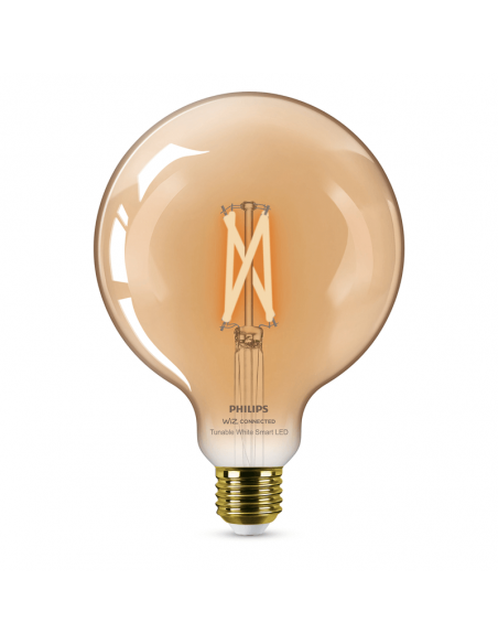 Bombilla LED G120 de cristal ambar 7W - 50W 2.000K - 5.000K  8719514372122 | LeonLeds