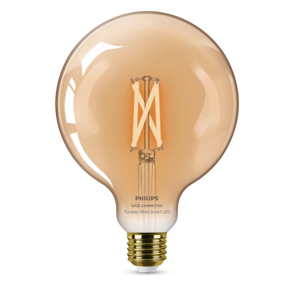 Bombilla LED G120 de cristal ambar 7W - 50W 2.000K - 5.000K  8719514372122 | LeonLeds