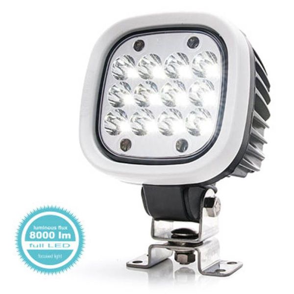 Faro de trabajo LED muy potente 8000Lm de largo alcance 12V-70V EMC R10 Was | LeonLeds