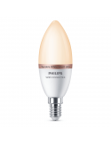 Bombilla LED Vela Inteligente E14 4,9W - 40W Tonalidad Regulable 2.700K - 6500K Wiz Philips | LeonLeds