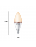Bombilla LED Vela Inteligente E14 4,9W - 40W Tonalidad Regulable 2.700K - 6500K Wiz Philips | LeonLeds