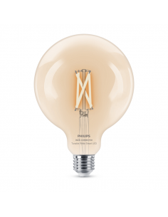 Bombilla Globo G125 con Tonalidad Regulable 7W - 60W 2.700K - 6.500K Wiz Connect Cristal Transparente Philips | LeonLeds 2