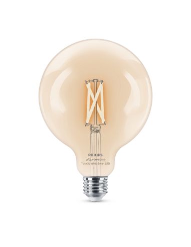 Bombilla Globo G125 con Tonalidad Regulable 7W - 60W 2.700K - 6.500K Wiz Connect Cristal Transparente Philips | LeonLeds