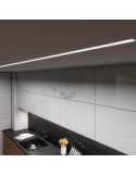 Perfil Aluminio para una o doble tira LED para empotrar en el techo Intalia 2,02m Lumines | LeonLeds