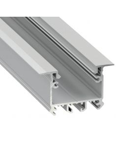 Perfil de alumínio para uma ou duas fitas de LED para embutir no teto Intalia 2,02m Lumines | leonleds