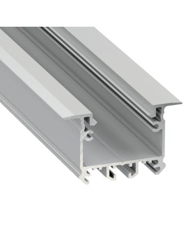 Perfil Aluminio para una o doble tira LED para empotrar en el techo Intalia 2,02m Lumines | LeonLeds