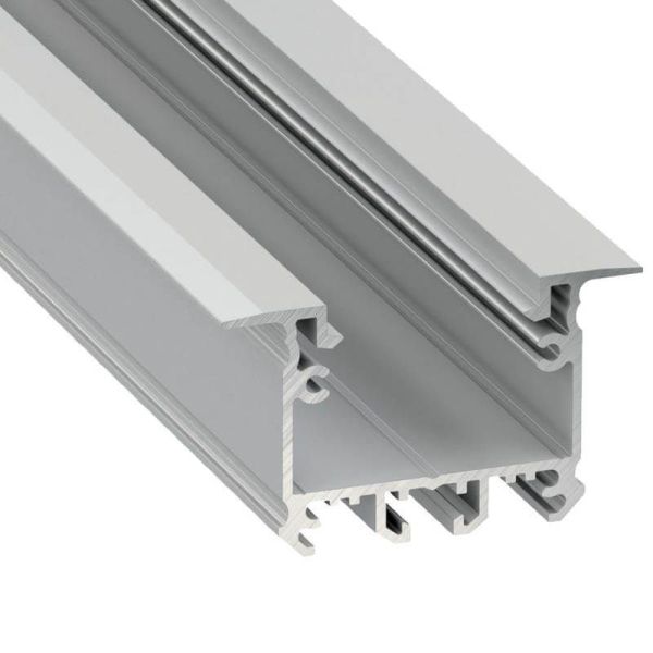 Perfil Aluminio para una o doble tira LED para empotrar en el techo Intalia 2,02m Lumines | LeonLeds