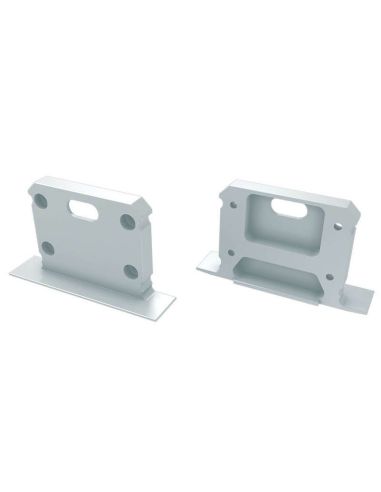 Tapa final metalica blanca de Perfil para tira LED Intalia  12-0421-10 | LeonLeds