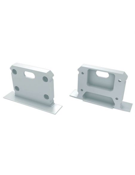 Tapa final metalica blanca de Perfil para tira LED Intalia  12-0421-10 | LeonLeds