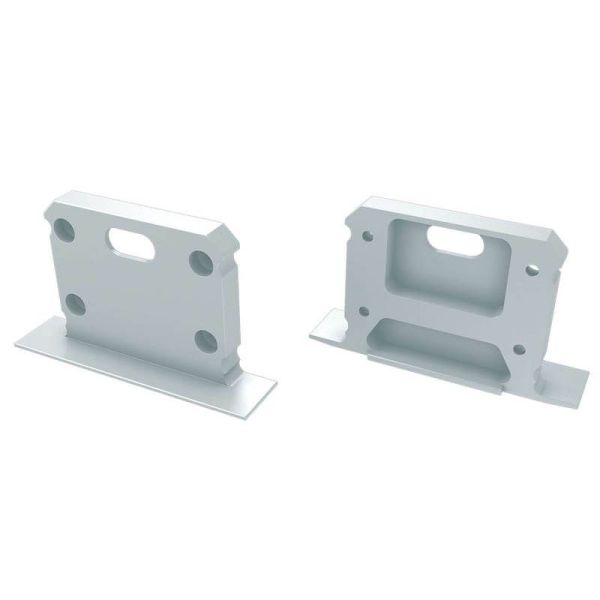 Tapa final metalica blanca de Perfil para tira LED Intalia  12-0421-10 | LeonLeds