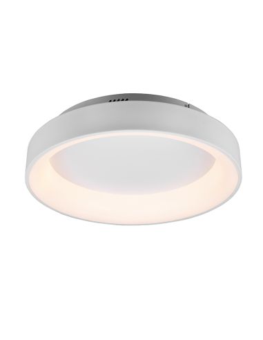 Plafonnier LED rond Girona, réglable, blanc