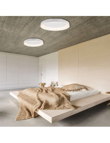 Plafón de techo LED redondo Girona regulable blanco ambiente