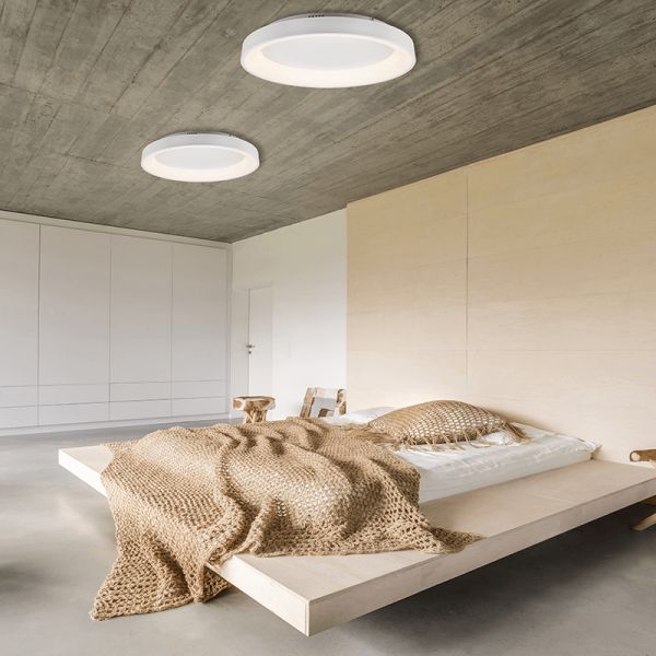 Plafón de techo LED redondo Girona regulable blanco ambiente