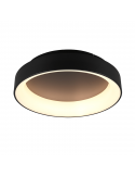 Plafón de techo LED redondo Girona regulable negro